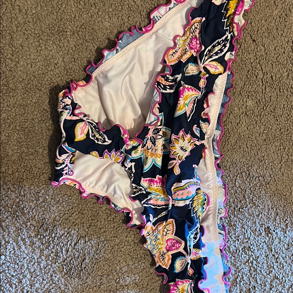 Floral Ruffle Bikini Bottom